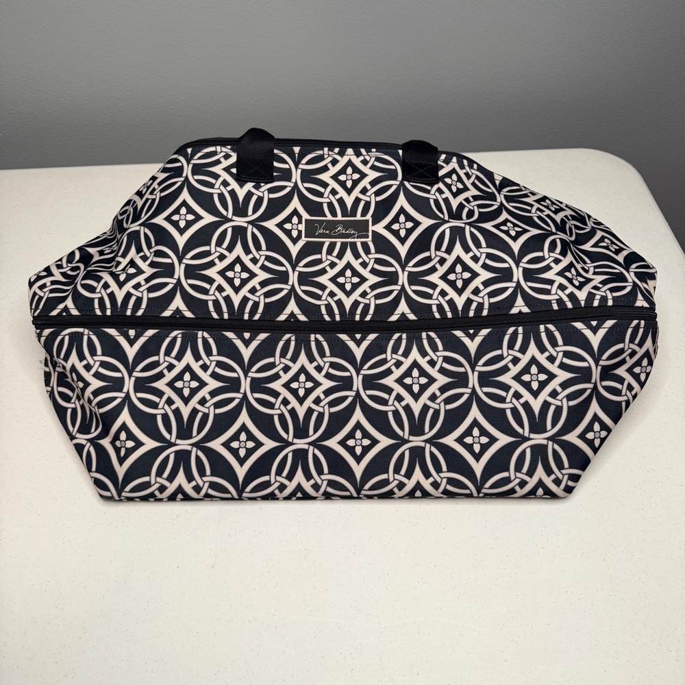 Vera Bradley Concerto Geometric Black and White Travel Bag - Picture 2 of 16